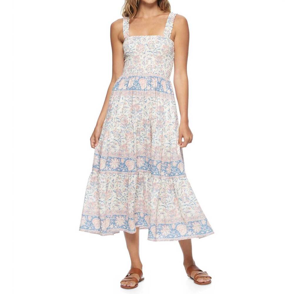 NEW FLAGS & ANTHEM sadieville midi dress in blue